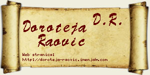 Doroteja Raović vizit kartica